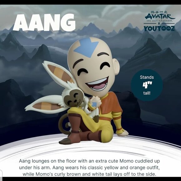 Youtooz Aang with Momo 4" Vinyl Figure from Avatar The Last Airbender - Picture 5 of 11